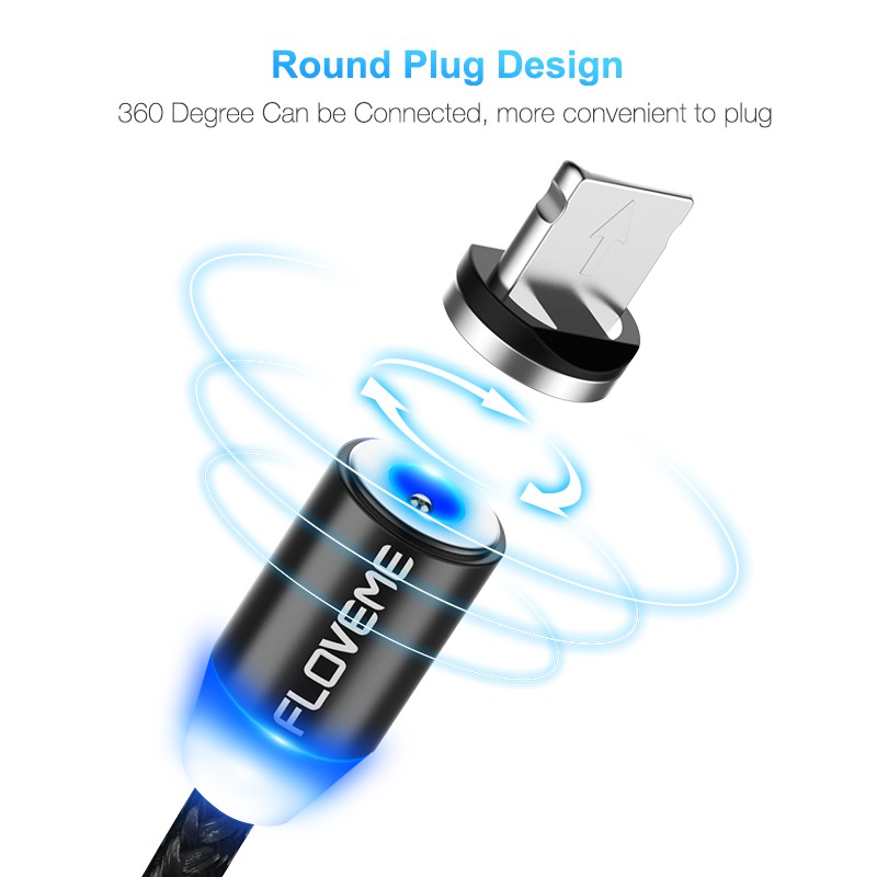 Floveme Kabel Charger Magnetic USB Type C 1 Meter - T21604