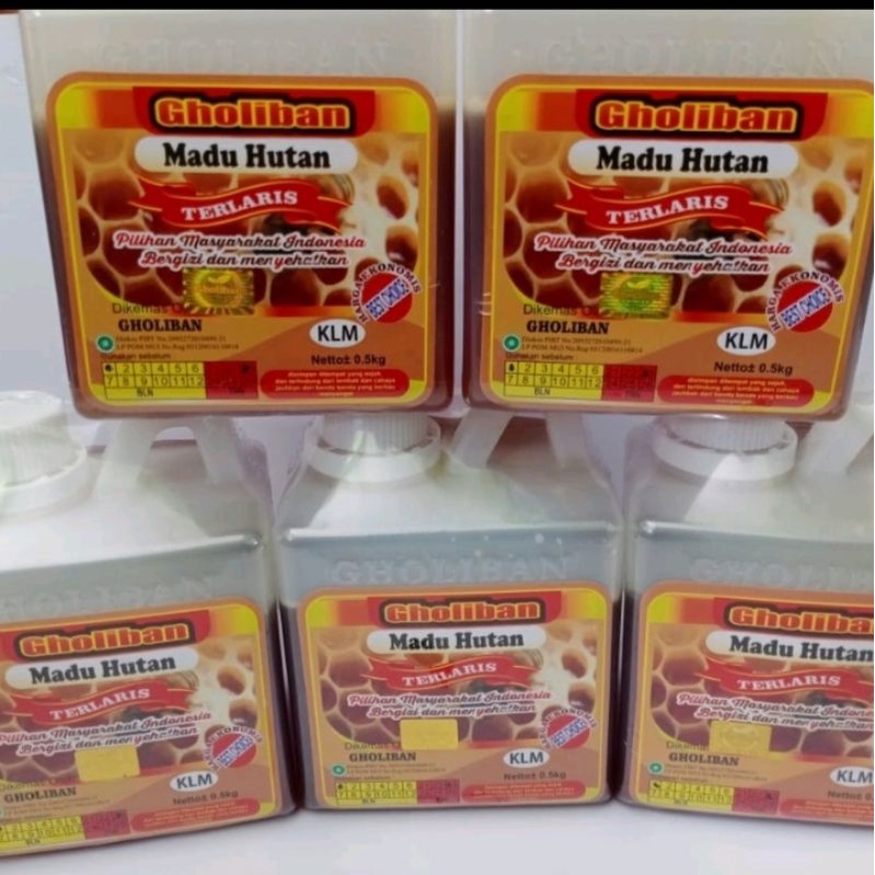 

madu Hutan Kalimantan Gholiban 500 gramdiperkaya Beepollen dan Royal jelly