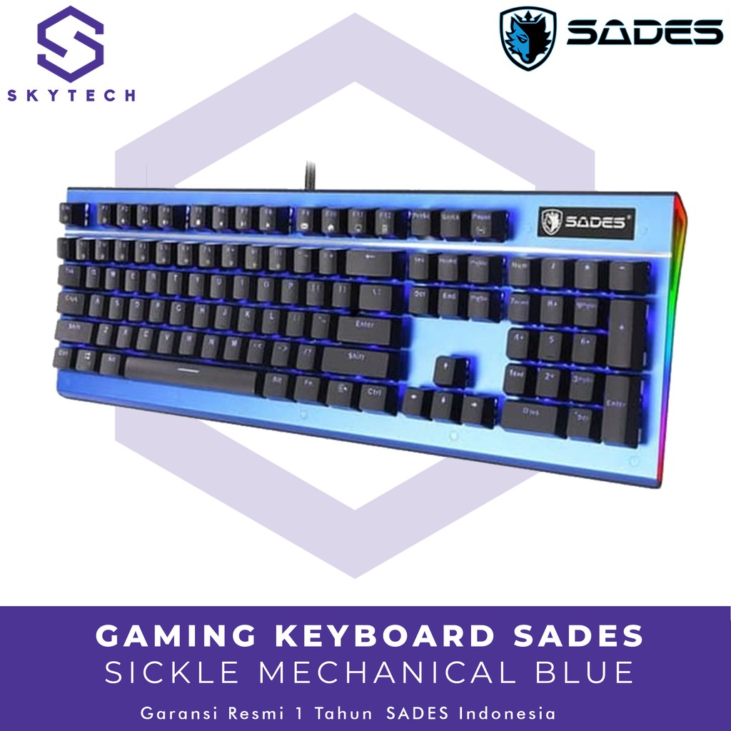 KEYBOARD GAMING MECHANICAL SADES SICKLE ORIGINAL GARANSI RESMI