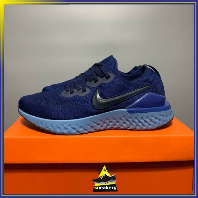  ASLI  SEPATU  NIKE  PRIA  WANITA EPIC REACT FLYKNIT 2 BLUE 