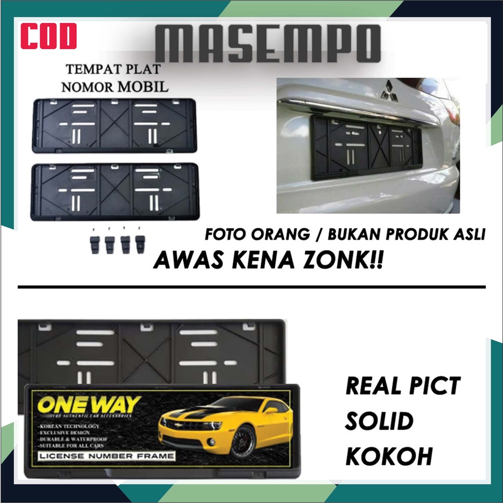 Frame Plat Nomor / Stand Tempat Dudukan Plat No Mobil / Cover Plat Nomor / Tatakan Plat Nomor Mobil