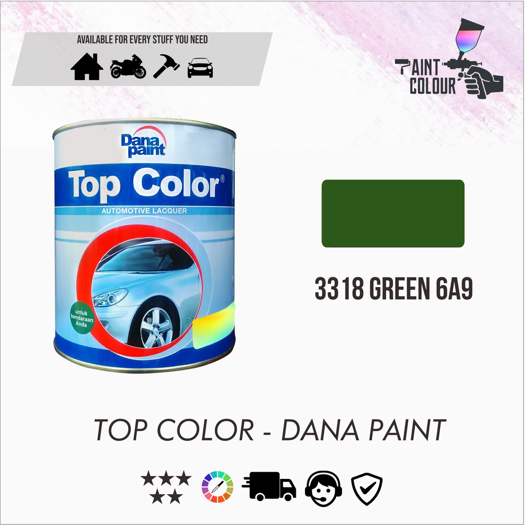 TOP COLOR 3318 Green 6A9 - Cat Mobil Kayu Besi Duco