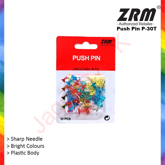 

Transparent Coloured Push Pin / Paku Tekan Warna Transparan ZRM P-30C