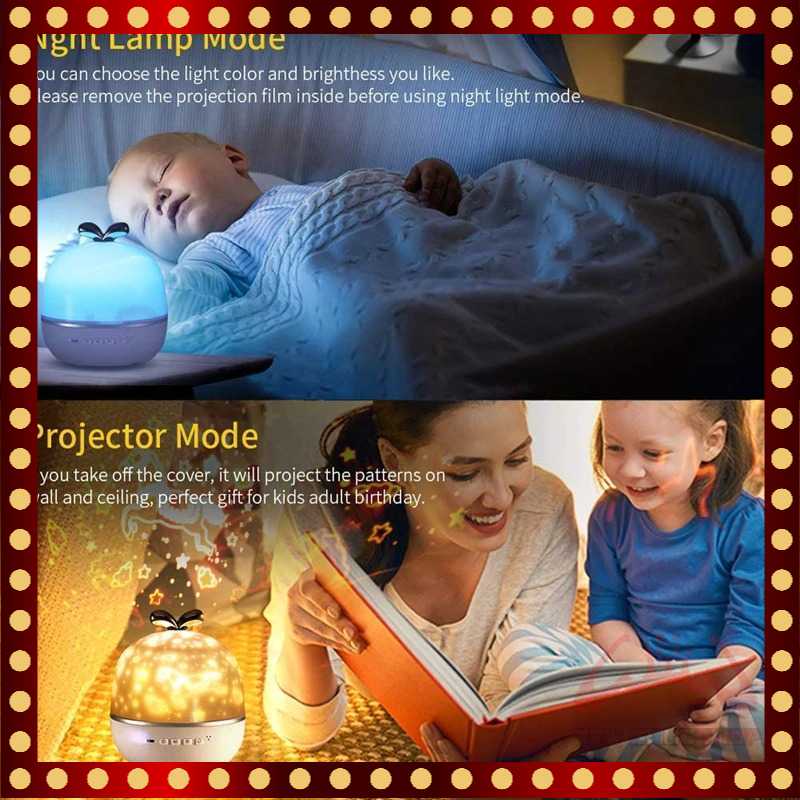 Speaker Bluetooth + Lampu Tidur Proyektor + Remote