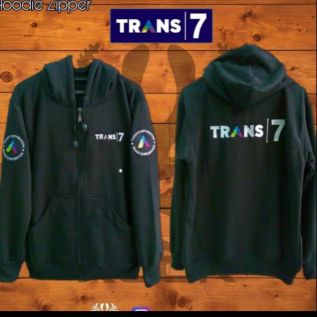 Hoodie sweater jaket resleting trans7