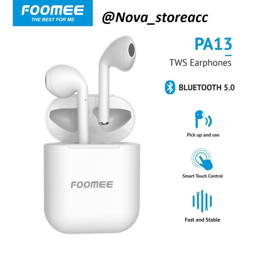 FOOMEE PA13 TWS Bluetooth headset Garansi Resmi earphone bluetooh robot t20 xiaomi airdots