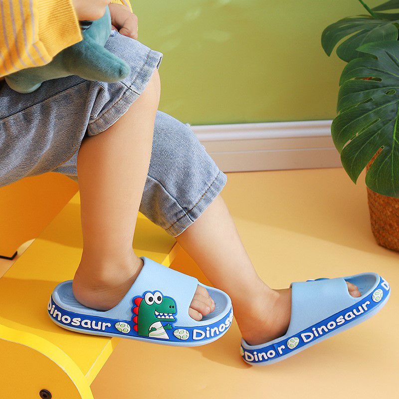 [littlecrab] Sandal Anak Dinosaur Telur Dino Sandal Dino Samping Colorful Kids Sandal High Quality Biru Kuning Hijau Pink Dinosaurus Telur Lucu Unik Sandal Selop Anak Berkualitas Anti Slip Korean Style