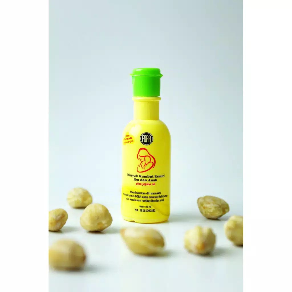 Minyak Kemiri Murni + Jojoba Oil Penumbuh Rambut dan Alis FORA BPOM 65ml Bayi online shop