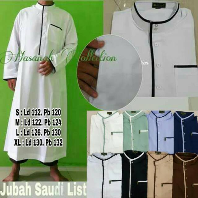 Jubah ikhwan saudi list /gamis ikhwan