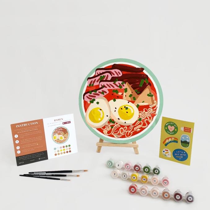 

DIY Paint By Number Kit : Ramyeon (Round Canvas)