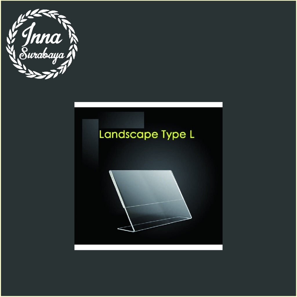 

{SIAP KIRIM} - Akrilik Tent Card A6 A5 A4/ Nomor Meja/ Papan Nama/ Tempat Brosur
