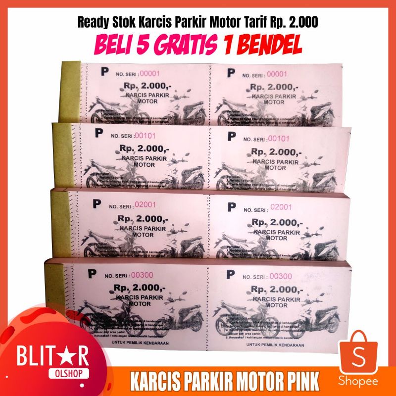 

Karcis Parkir Motor Tarif 2000 Kertas Warna Best Seller