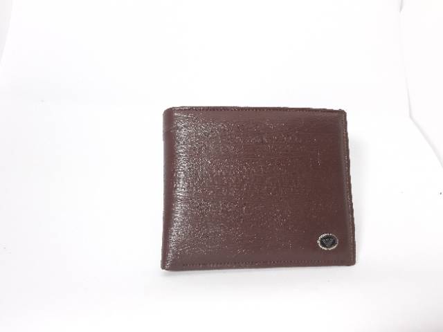 Dompet Kulit Pria Dompet Pendek Pria Wanita Dompet Kartu Polos Warna Dark Brown Premium Murah