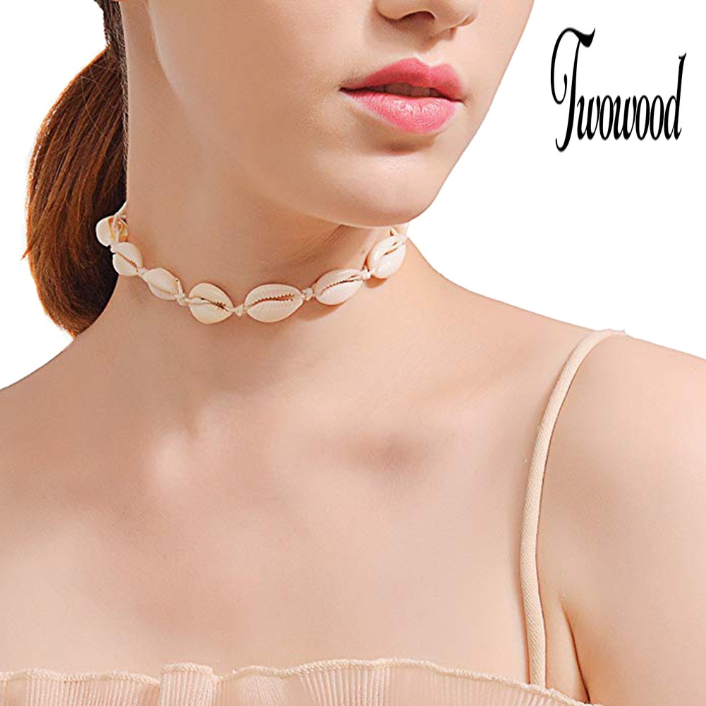 Kalung Choker Desain Kerang Gaya Hawaii Untuk Wanita