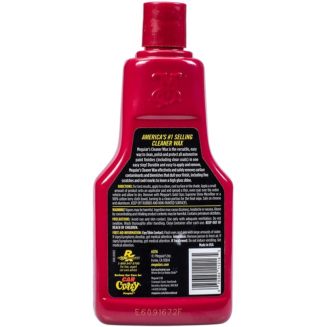 Meguiar's - Meguiars CLEANER WAX LIQUID A1216, 473mL