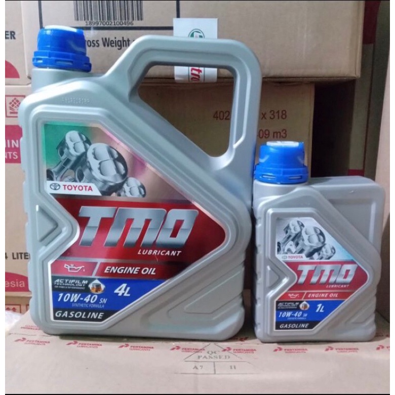 Paket OLI MESIN MOBIL TMO TOYOTA SAE 10W-40 SN 4L DAN 1L