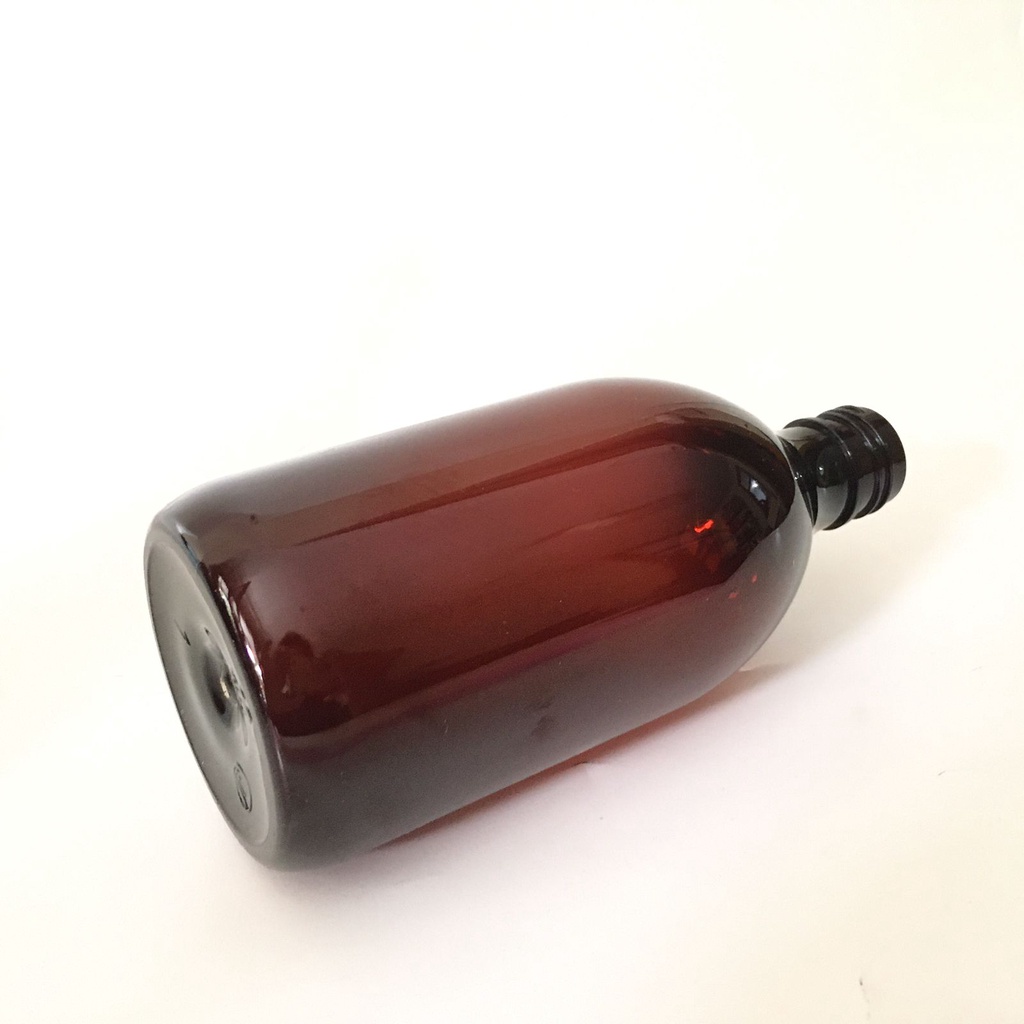 BABEE - BOTOL  AMBER 300ML IMPORT BOTOL ISI ULANG TANPA TUTUP - BOTOL  SCARLETT AMBER 300ML OVAL TANPA TUTUP