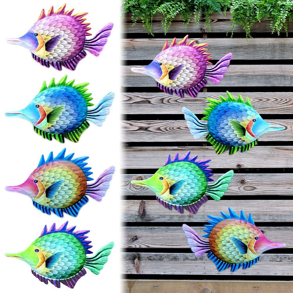 Suyo Ornamen Gantung Bentuk Ikan Bahan Metal Untuk Dekorasi Rumah / Indoor / Outdoor