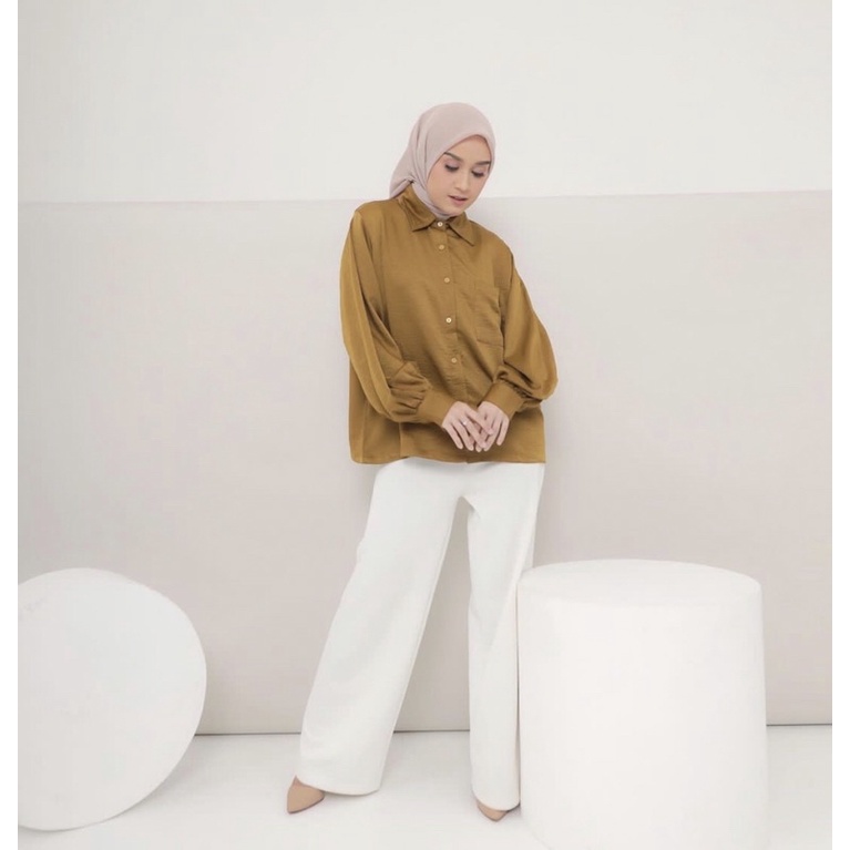 READY KEMEJA OVERSIZE BY ARASCARF LOOSE FLOWY SHIRT