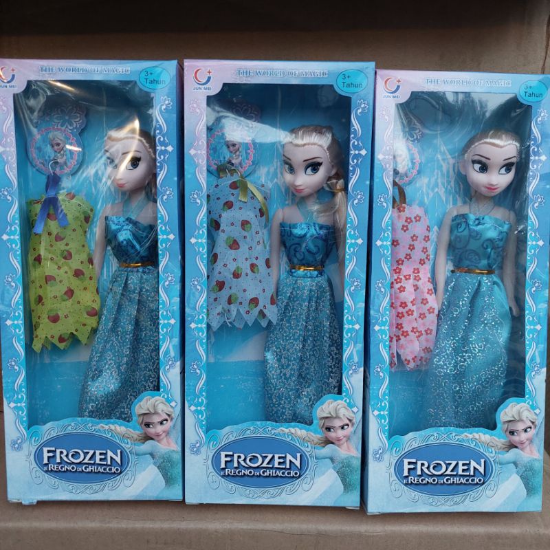 boneka princess Mainan Boneka Barbie Frozen Anna &amp; Elsa frozen kemasan mika