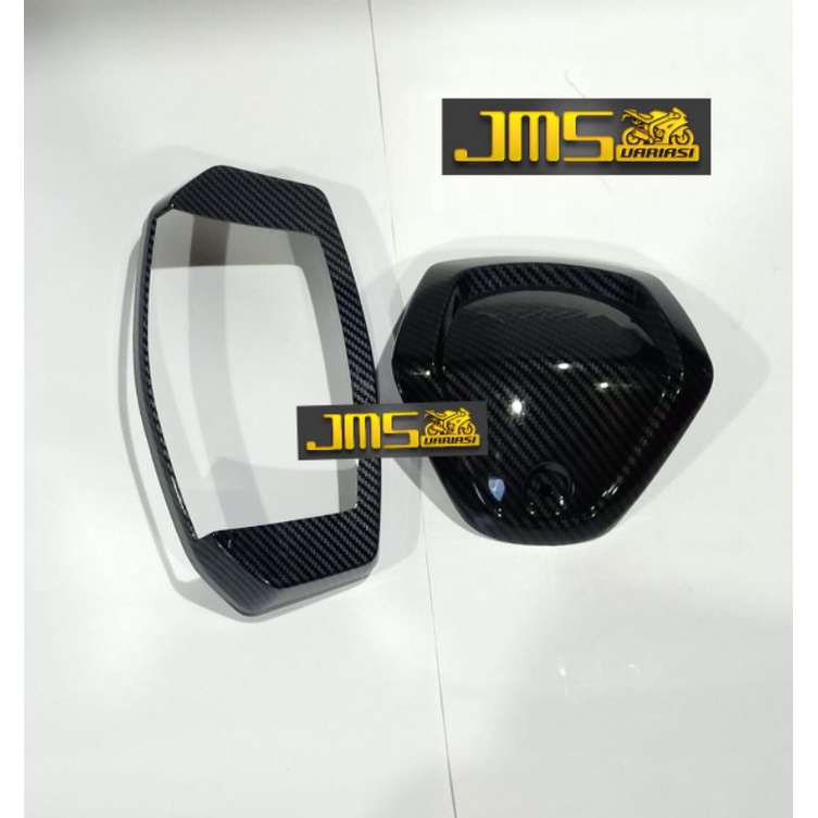 cover tutup carbon stang atas dan speedo meter nmax new paket zoro