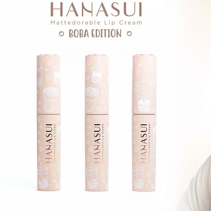 HANASUI MATTEDORABLE LIP CREAM BOBA EDITION