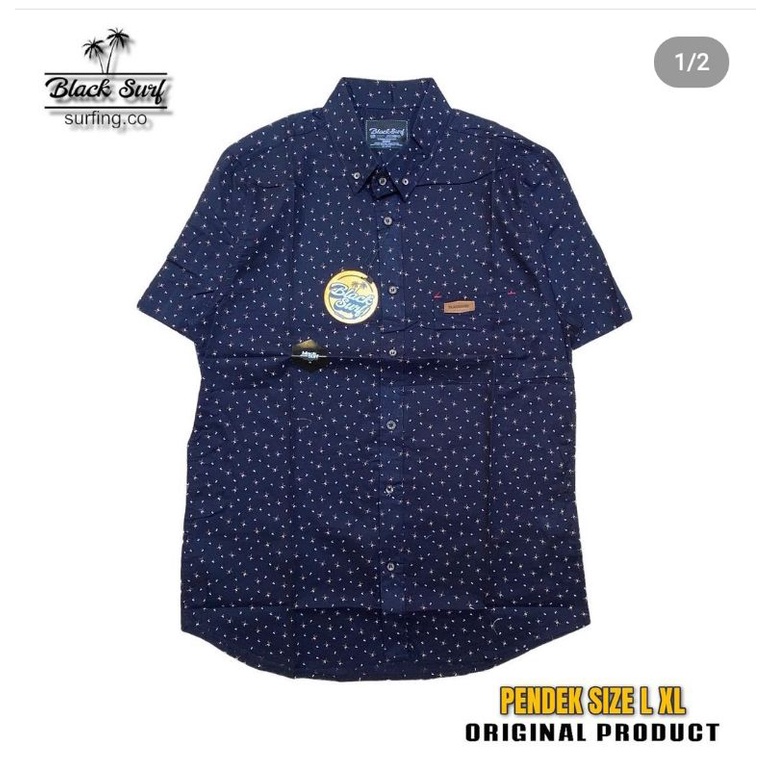 kemeja distro | black surf | pria terbaru