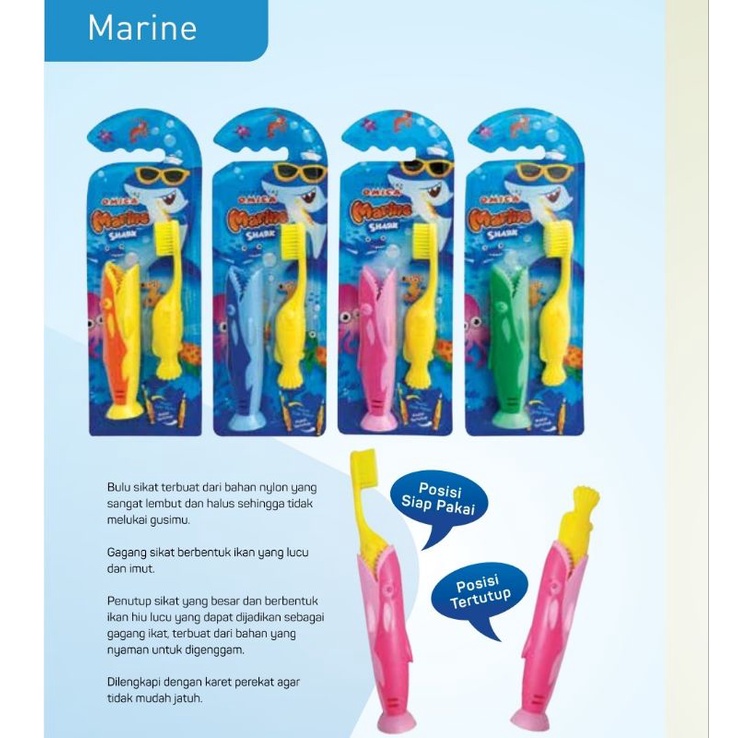 Sikat Gigi Anak Omica Marine Shark (Kode Marine)