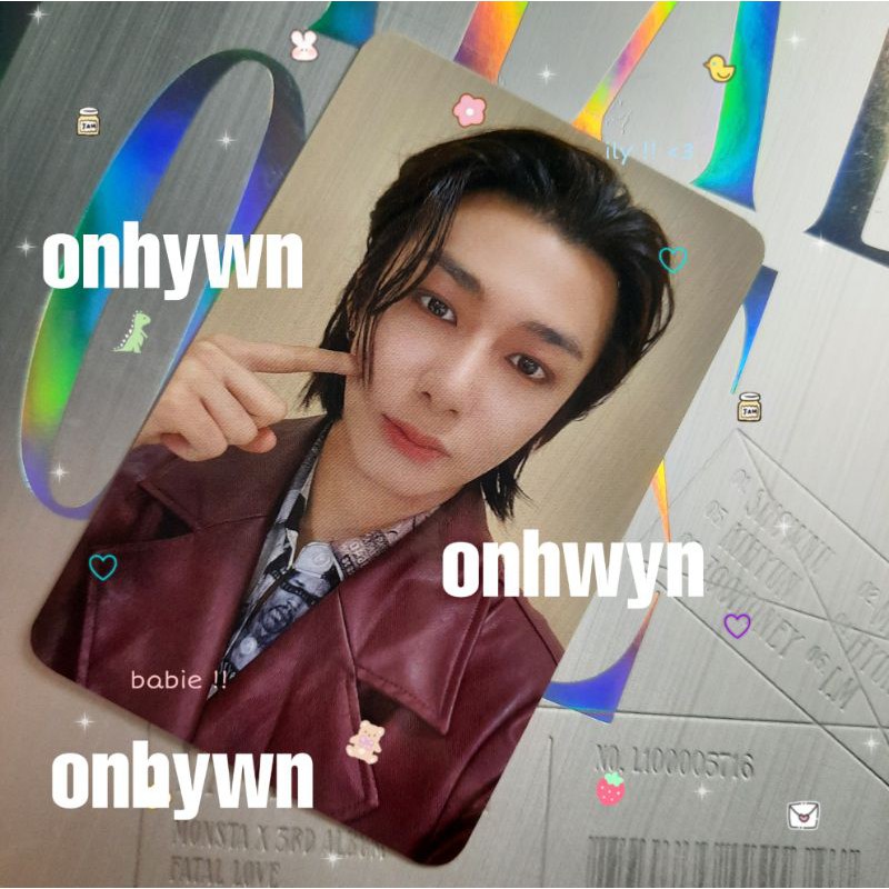 PHOTOCARD HYUNGWON BENEFIT FATAL LOVE KTOWN MONSTA X