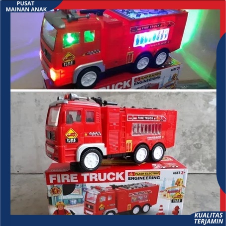 Promo Fire Truck Mainan Mobil Pemadam Kebakaran New Pakai Batrei Berlampu Dan Bersuara Termurah