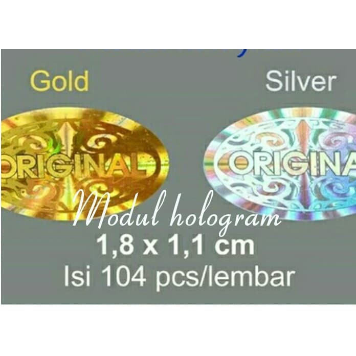 

stiker hologram original batik - Gold