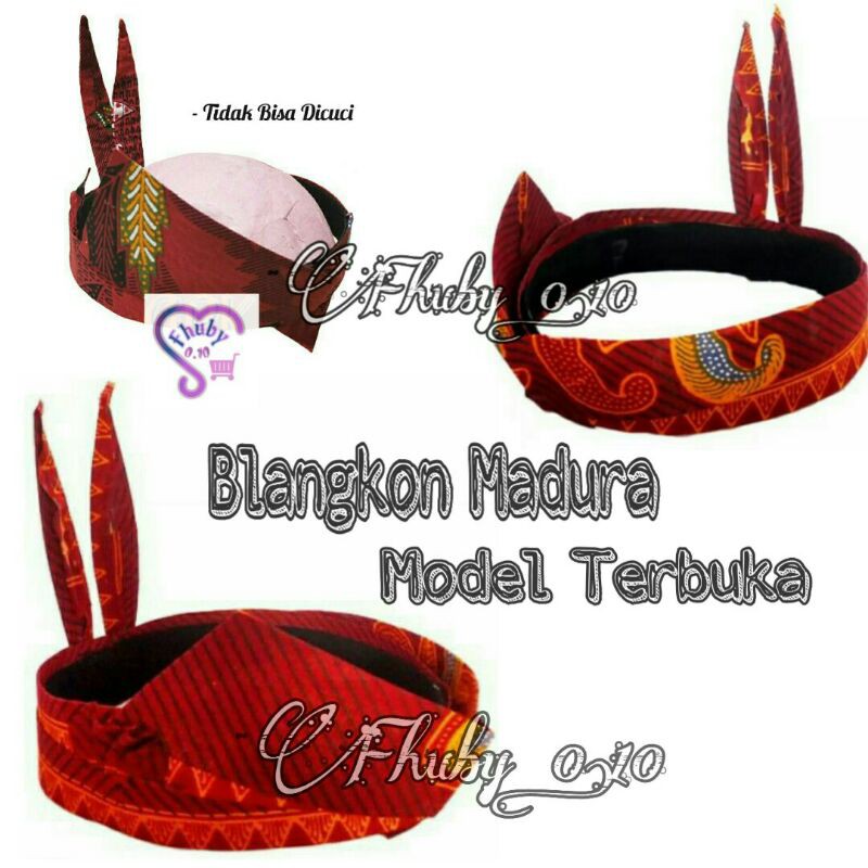 Udeng instan khas madura - udeng Jadi Madura - Blangkon Madura Model Buka