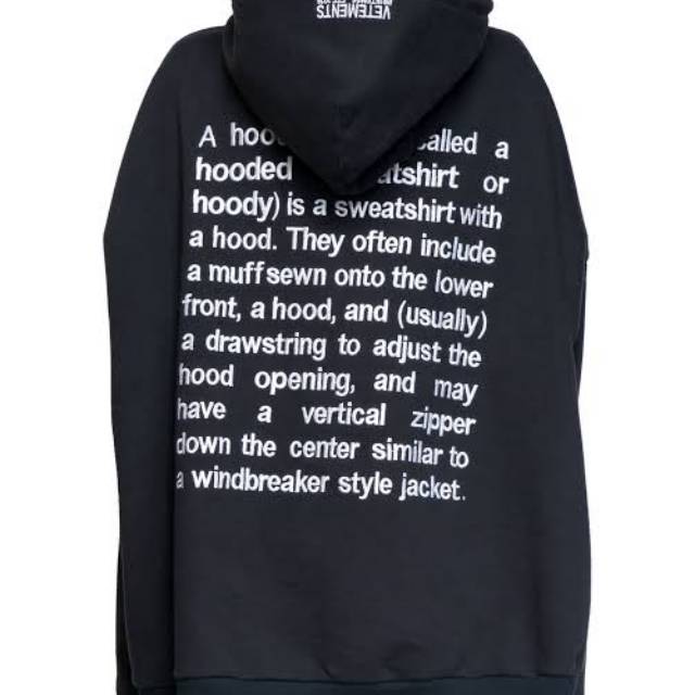 vetements hoodie hoodie