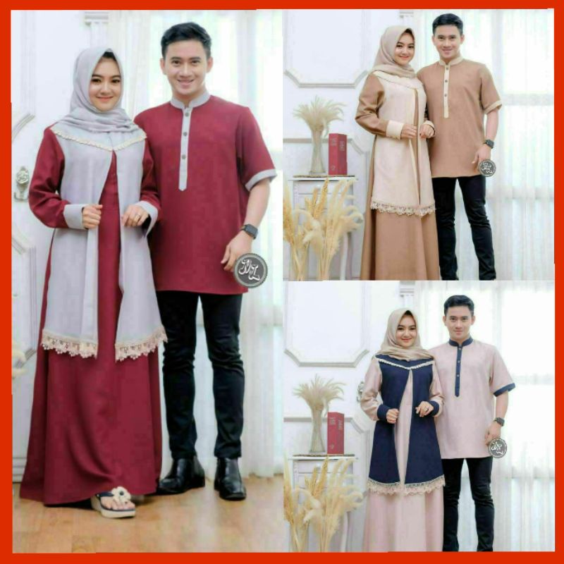 COUPLE MUSLIM PASANGAN TERBARU 2022 /  GAMIS COUPLE MUSLIM KEKINIAN / COUPLE PASANGAN LEBARAN / COUP