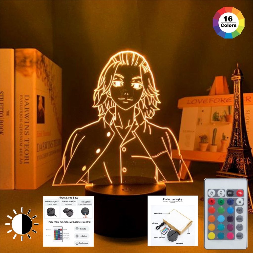 Lampu Tidur Akrilik Anime Karakter Mikey 2