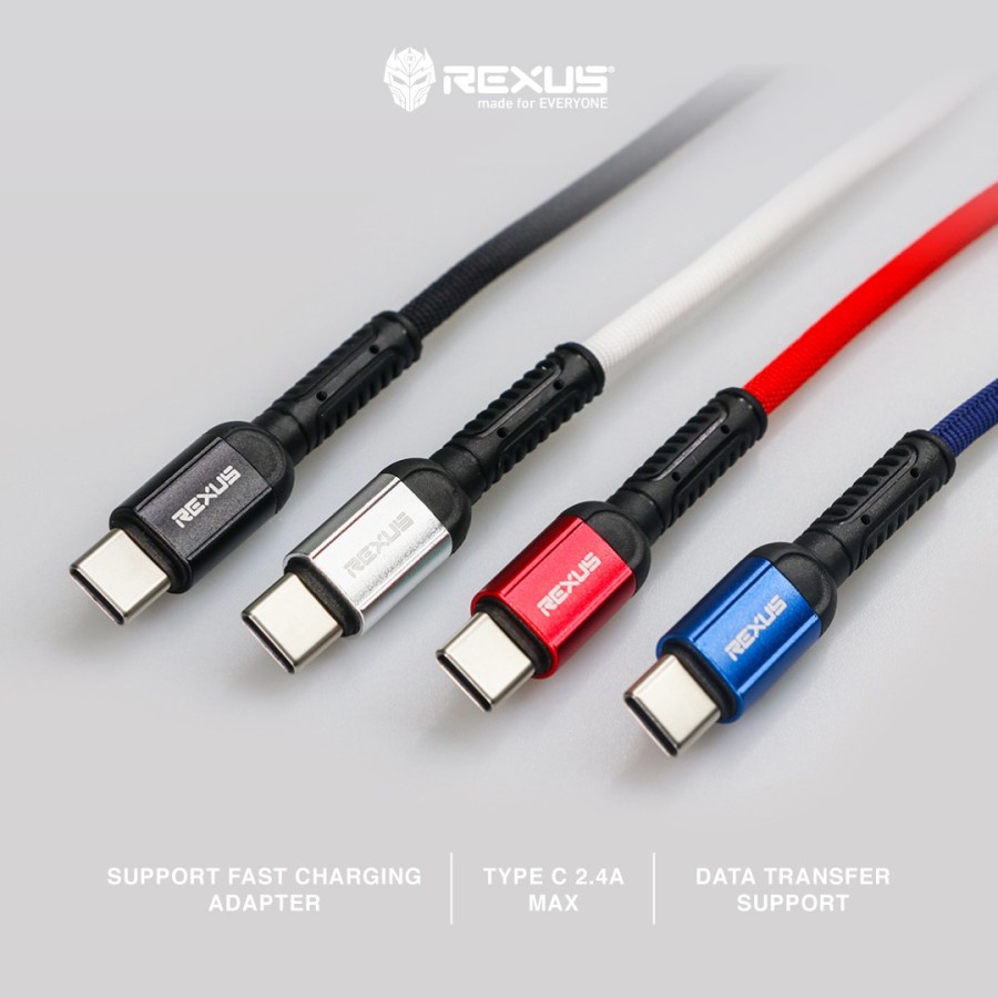 Kabel Data REXUS PREMIUM CB-160P TYPEC to Type-C PD 60W 1M