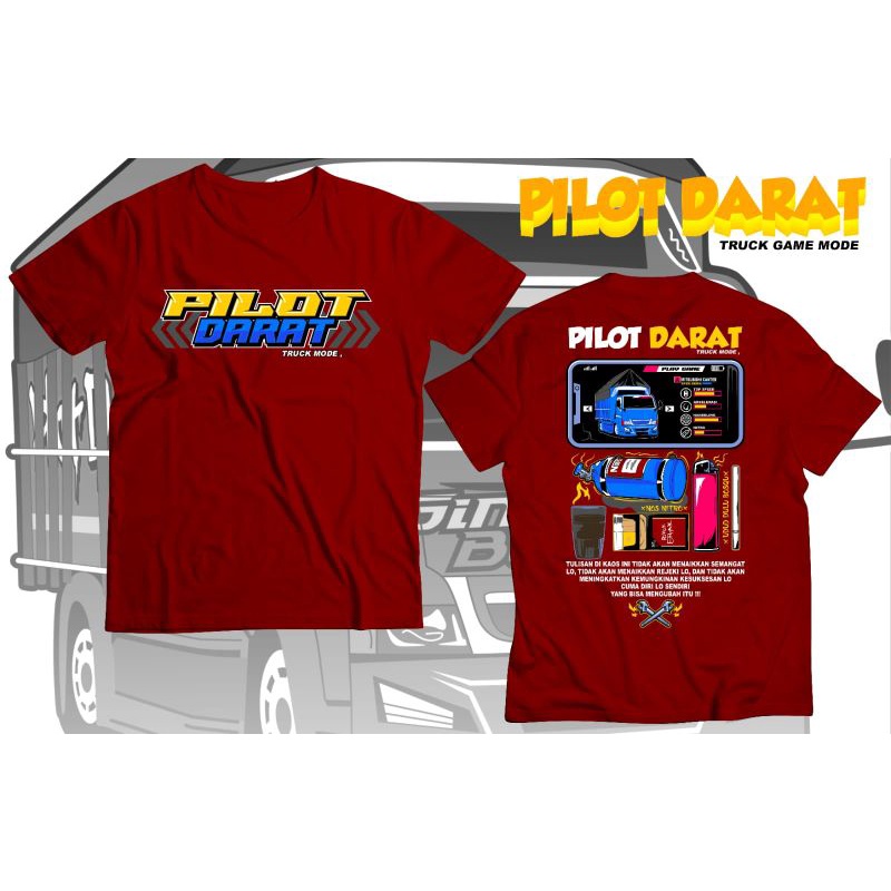kaos truk ori//pilot darat//sodrek//kaos kata-kata//distro truk
