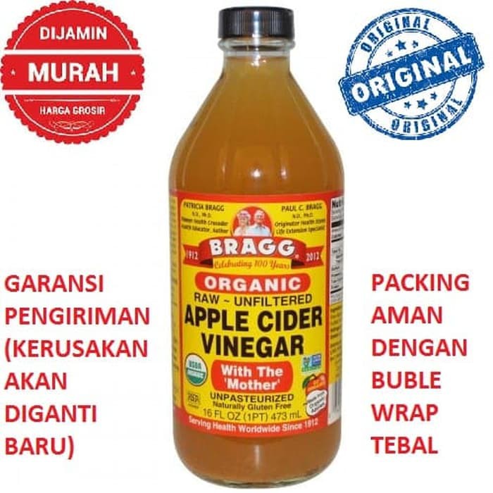 

Bragg Organic Raw Apple Cider Vinegar ACV ( Cuka Apel ) 16 oz / 473 mL