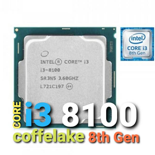 Core i3 8100 Coffelake Gen 8 1151 Intel Processor