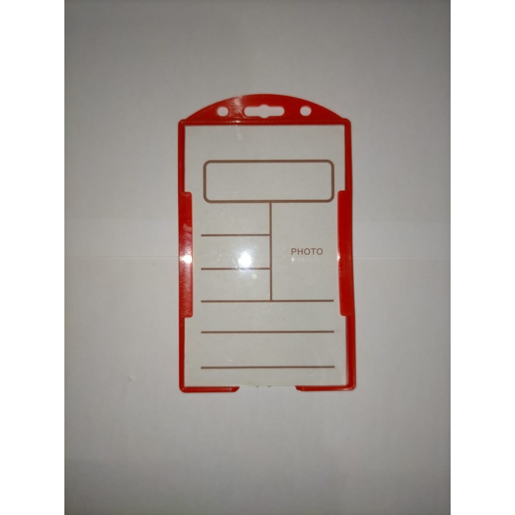 Tempat Casing ID Card/Frame ID Card/Name Tag ID Card - Merah