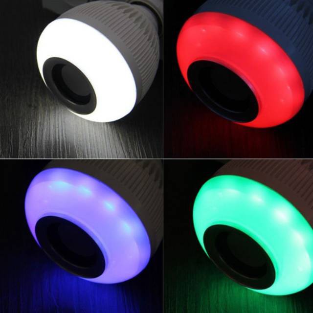 Bohlam LED RGB E27 6w with Bluetooth Speaker YNL White Grab Medan