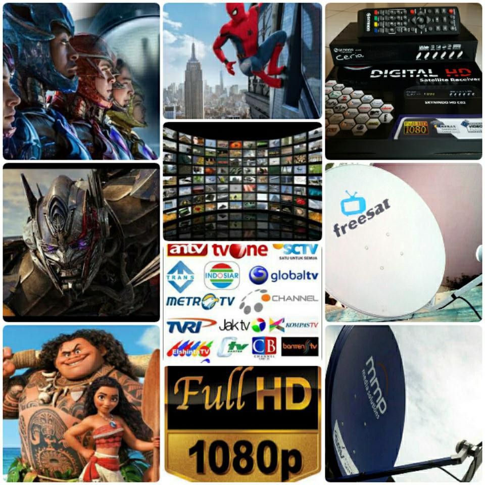 EMANG OKE Antena Parabola Mini Gratis Iuran Antena Parabola Receiver Decoder TV Digital Antena TV Ti