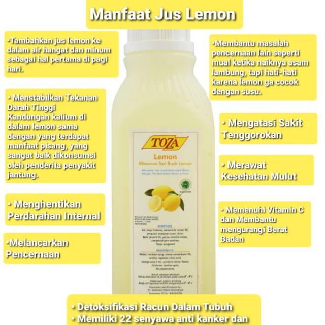 

Lemon Juice / jus lemon 5 liter (kota padang)