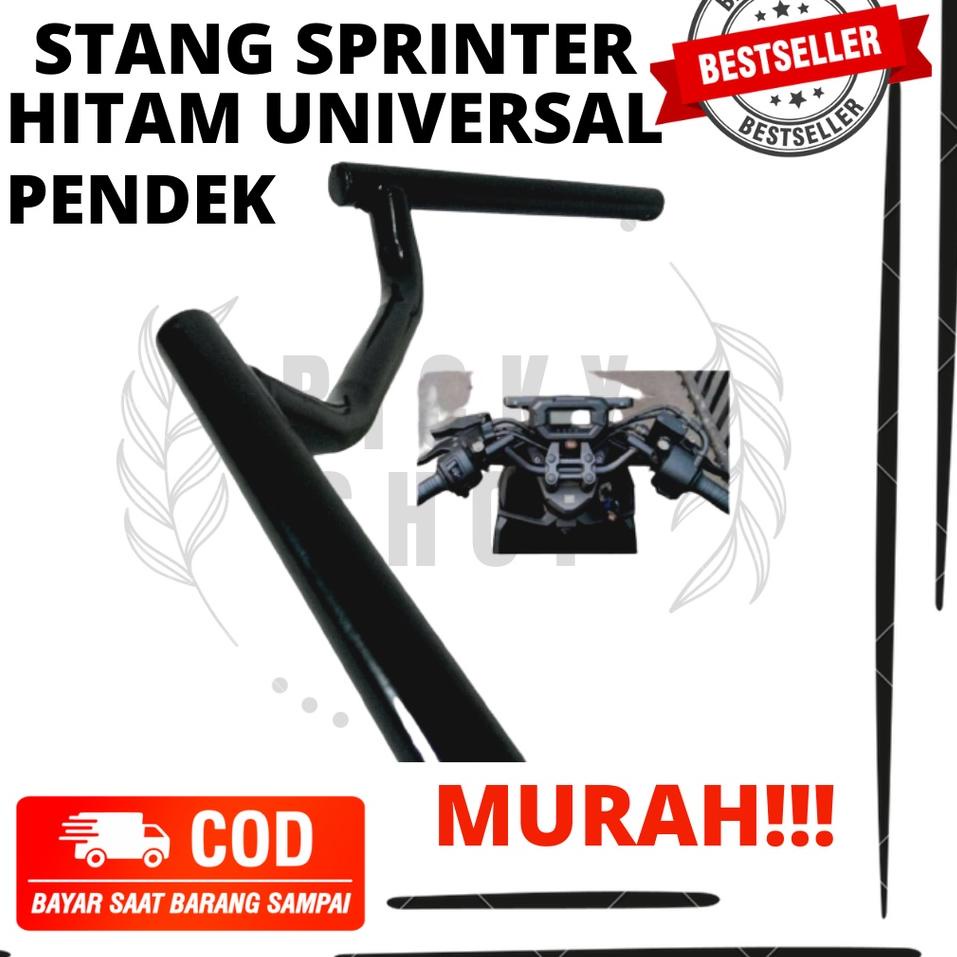 ヮ STANG/STIR SPRINTER PENDEK RACING HEREX HITAM CB/GL/MP/TIGER/SCORPIO/BEAT/SEPEDA DLL ⇇