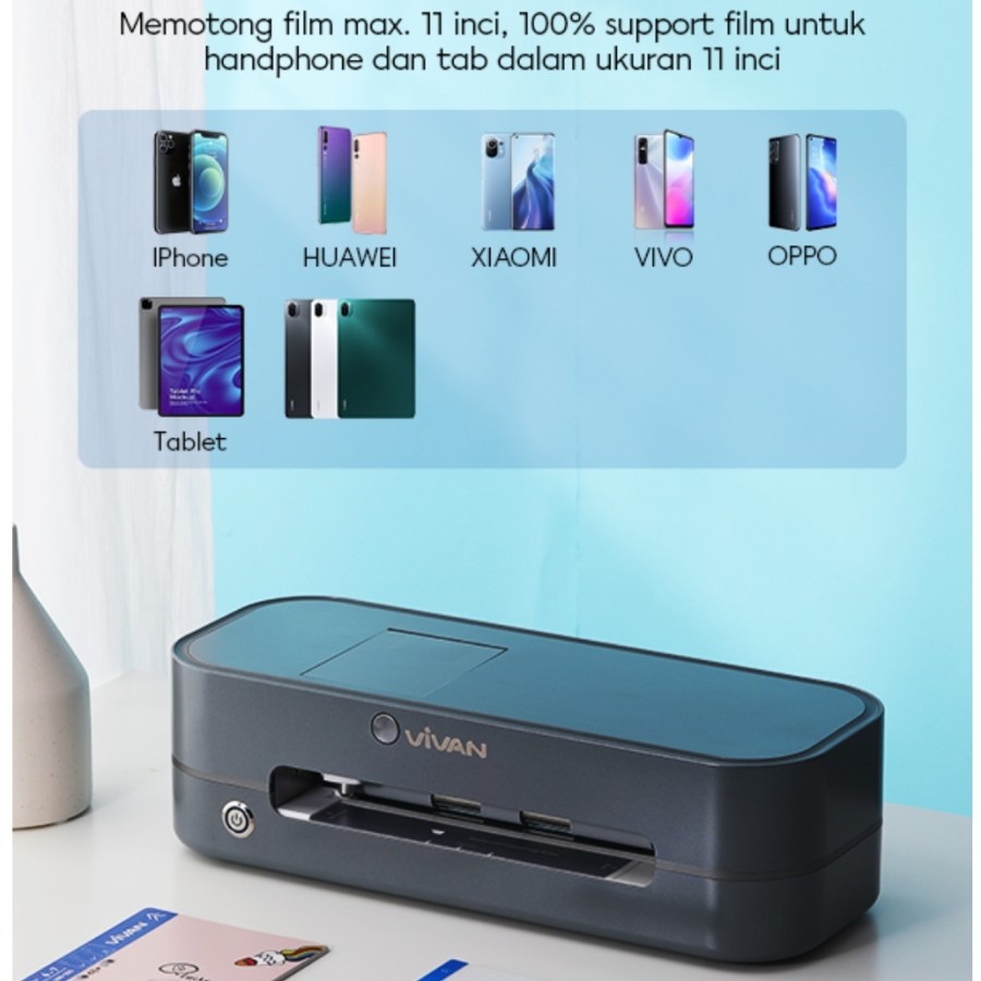 VIVAN VQM2000 Mesin Hydrogel All New Bluetooth Smart Plotter Gray Mesin Cutting Anti Gores ORIGINAL