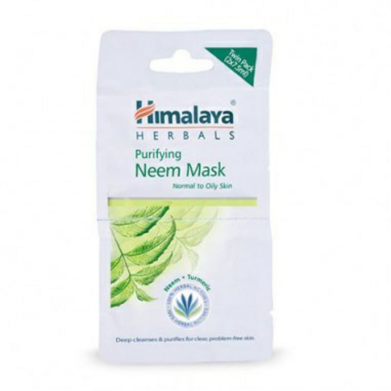 Himalaya Herbals Purifying Neem Mask / Masker Wajah Face Mask Sachet Travel Size 2 x 8 mL 16mL