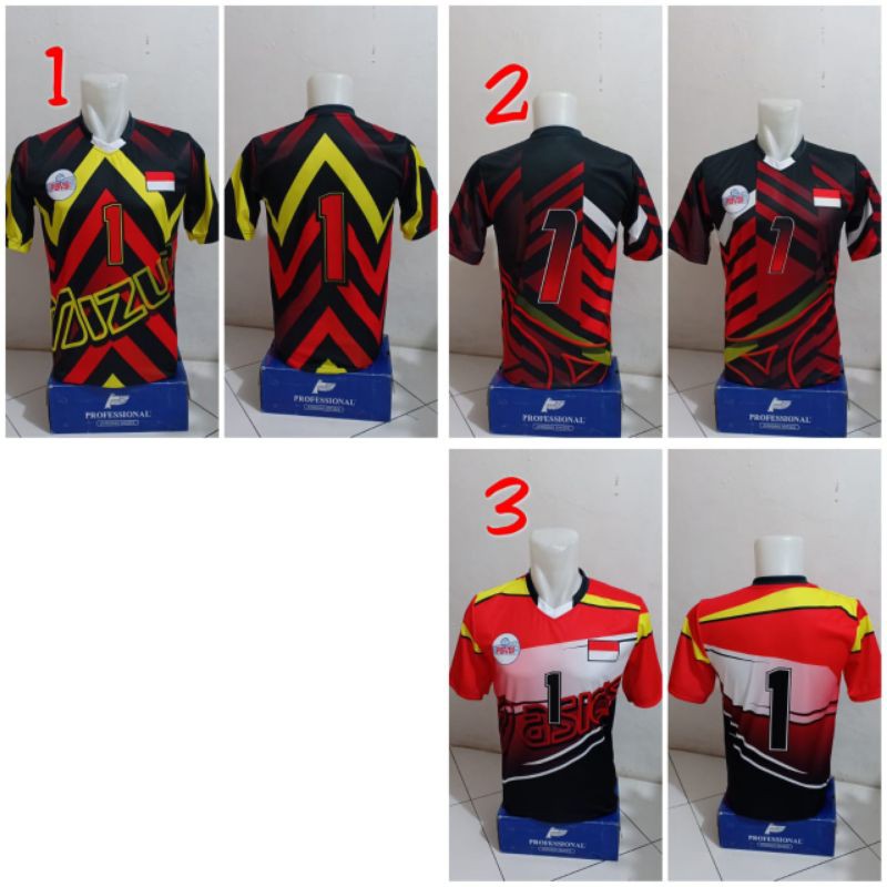 Baju voli lengan full printing
