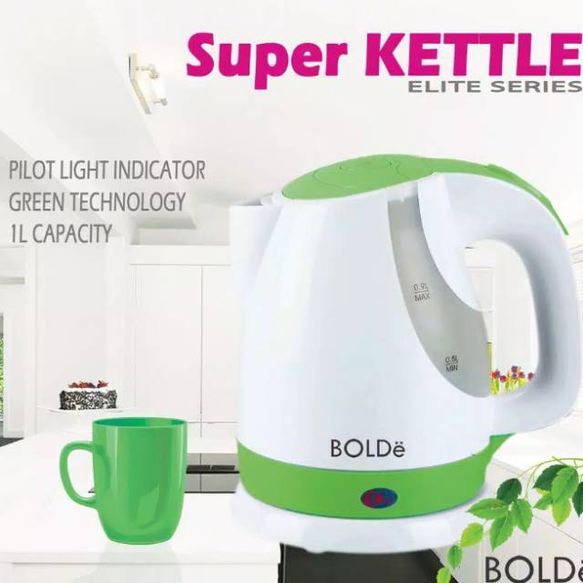 Bolde super KETLlE,  teko pemanas air listrik