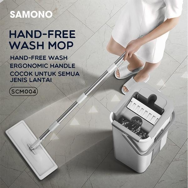 Alat Pel Lantai Ultra Mop dengan Ember Ergonomic Handle 360° - SCM004