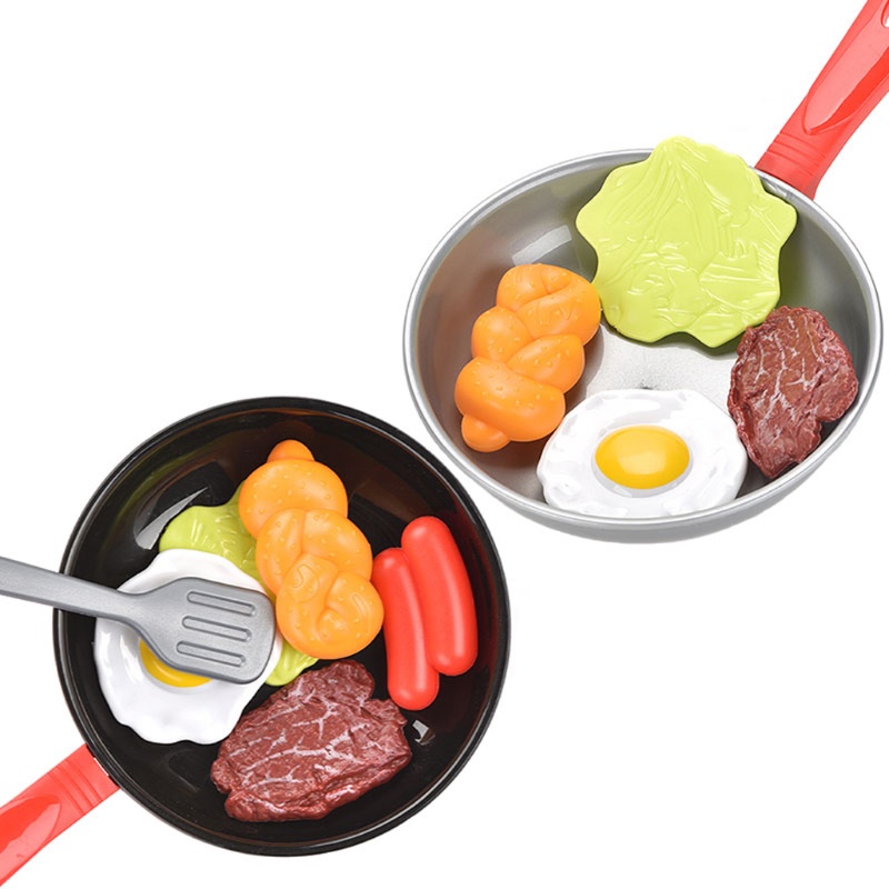 Mary Wajan Penggorengan Dapur for Play Cook Ware Toy 8Pcs Aktivitas Anak Lucu Interaktif T
